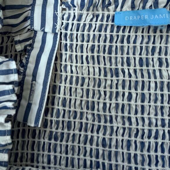 Draper James Smocked Tiered Striped Sleeveless Ruffled Midi Dress Size 1X* - Picture 9 of 10